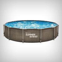 Set piscina rotunda Active Frame Double Rattan 3.05 x 76 cm