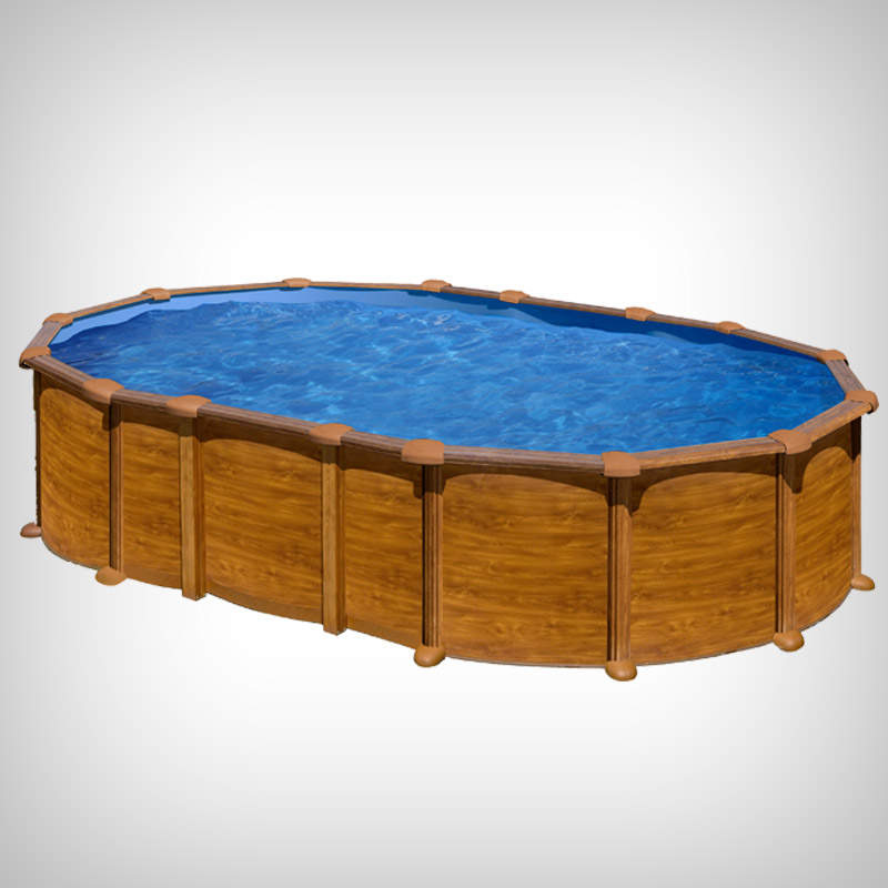 Piscina prefabricata ovala din lemn 610 x 375 x 132 Piscina prefabricata ovala din lemn 610 x 375 x 132