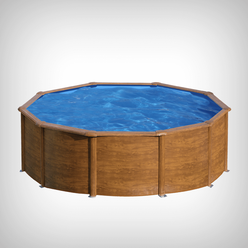 Piscina cu pereti metalici imitatie de lemn, diametru 460 х h 120cm